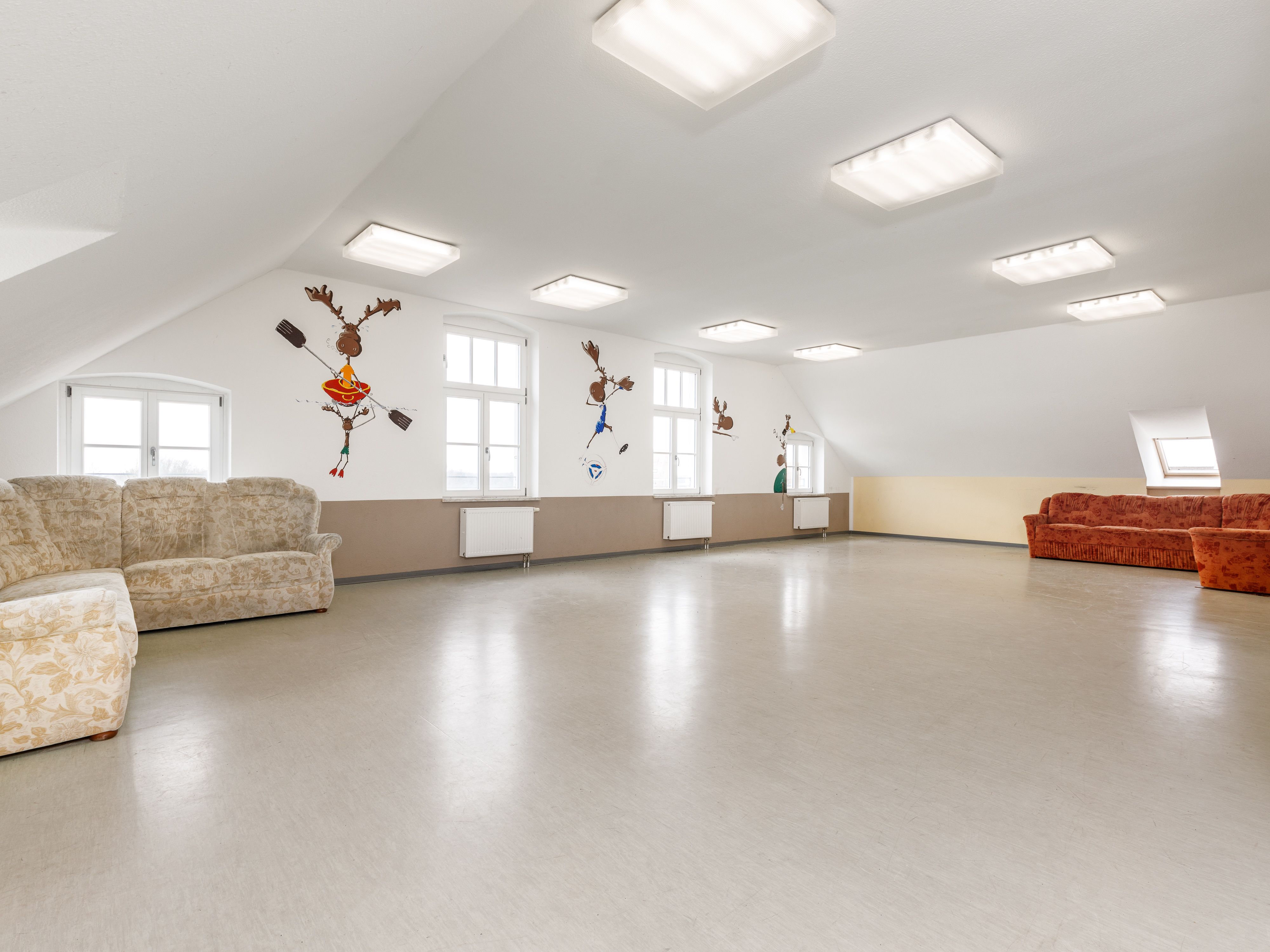 Sozialtrakt im Dachgeschoss