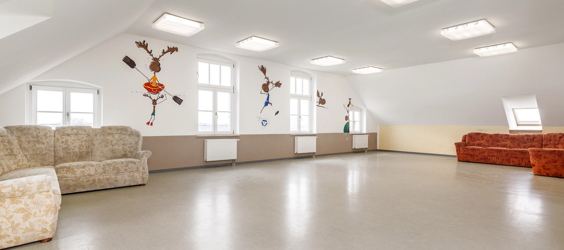 Sozialtrakt im Dachgeschoss Sozialtrakt im Dachgeschoss