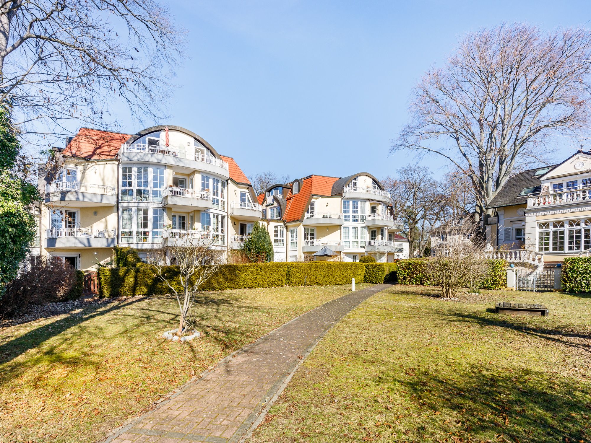 Modern multi-family residence on a large waterfront plot