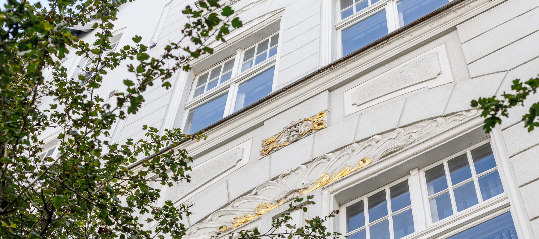 Ansicht der Stuck-Fassade Ansicht der Stuck-Fassade