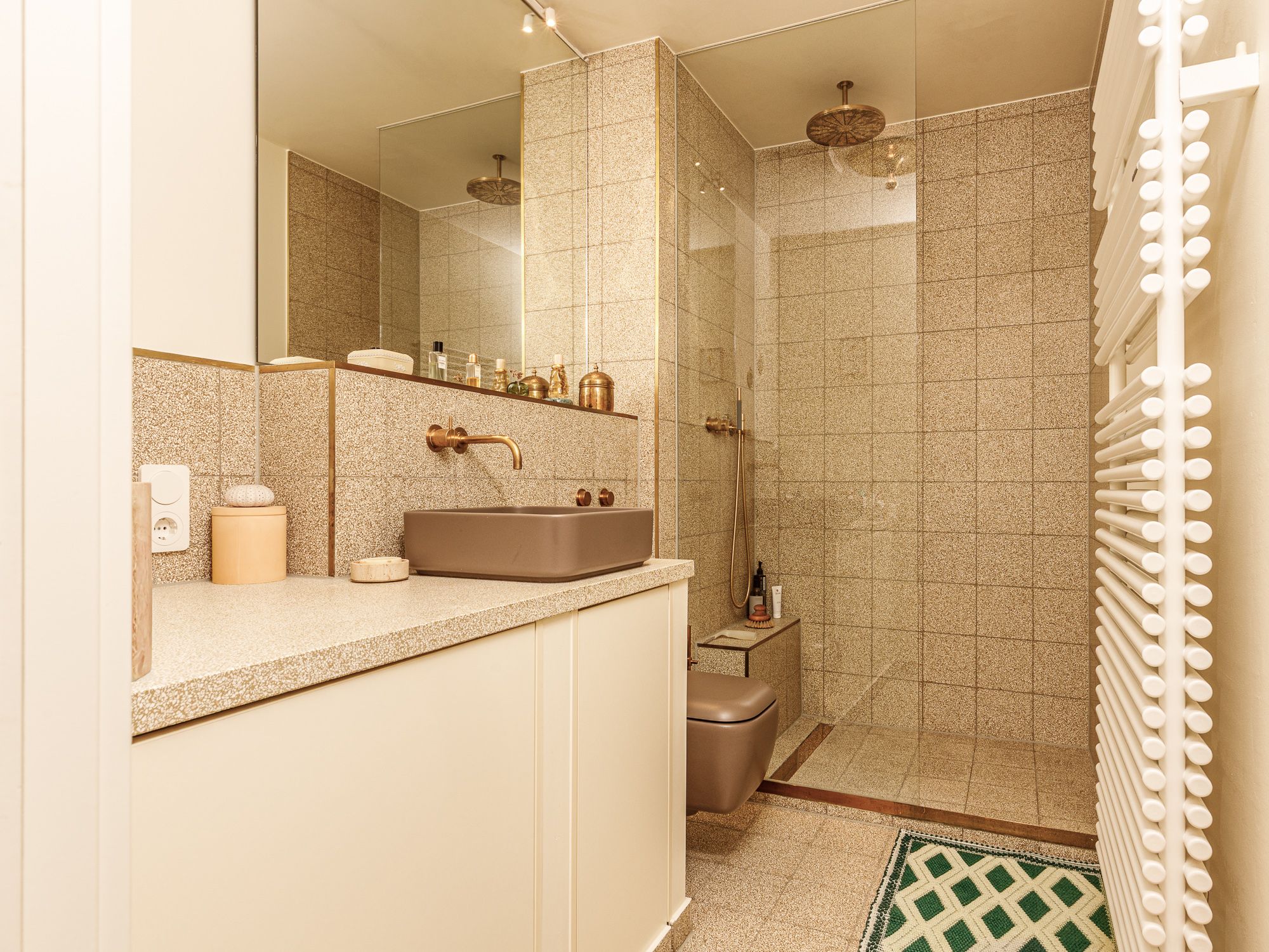 Modern bathroom with rain shower 