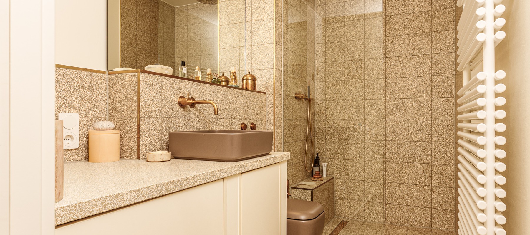 Modern bathroom with rain shower Modern bathroom with rain shower