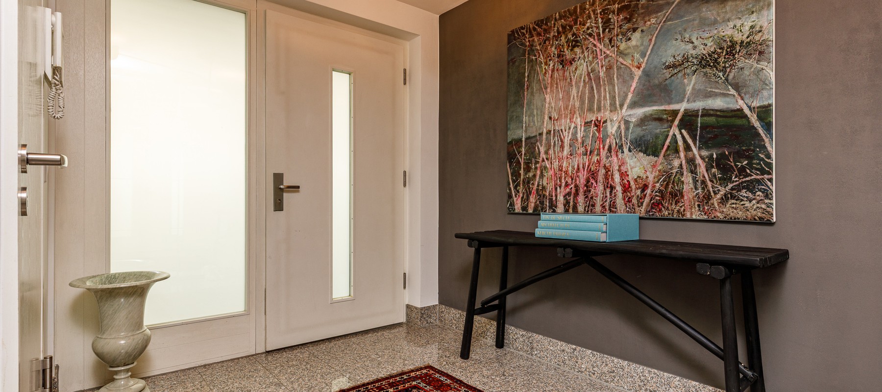 Hallway or entrance area with security door Hallway or entrance area with security door