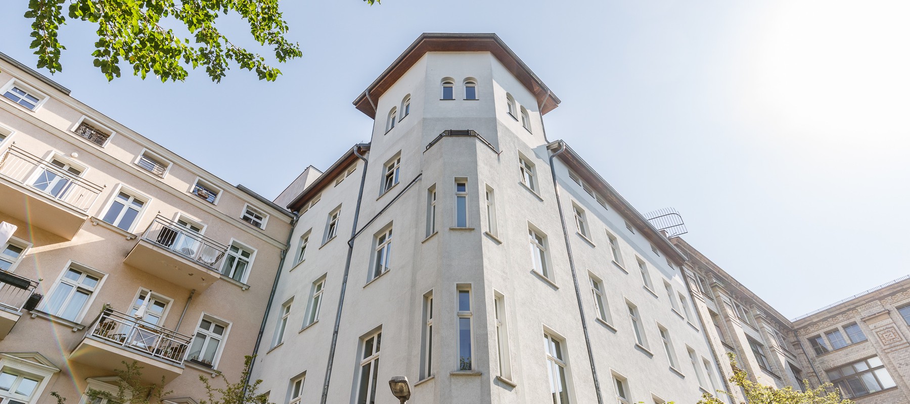 Ansicht des Vorderhauses von der Objektstraße Ansicht des Vorderhauses von der Objektstraße