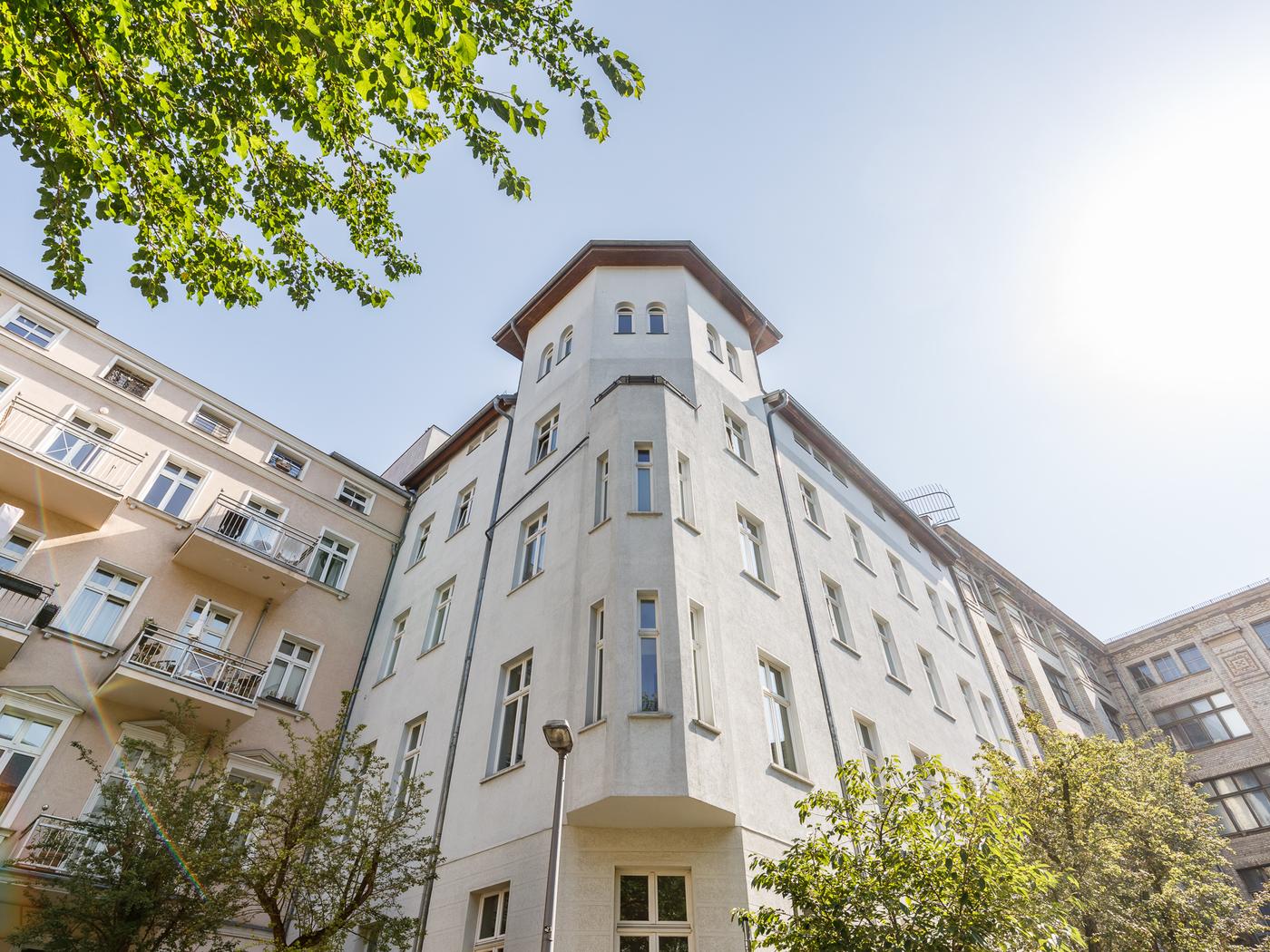 Ansicht des Vorderhauses von der Objektstraße Ansicht des Vorderhauses von der Objektstraße