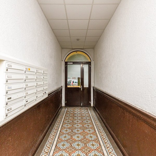Mailboxes Tiled Floor Entrance Area