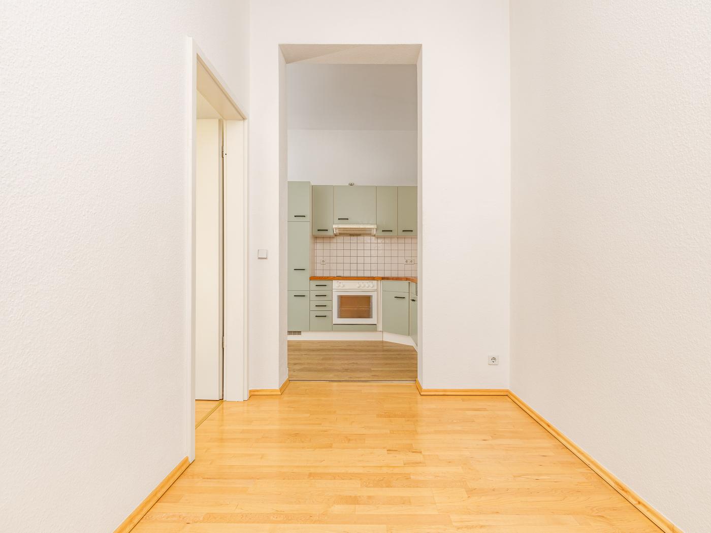 Ansicht vom Flur zum Küchenbereich Ansicht vom Flur zum Küchenbereich