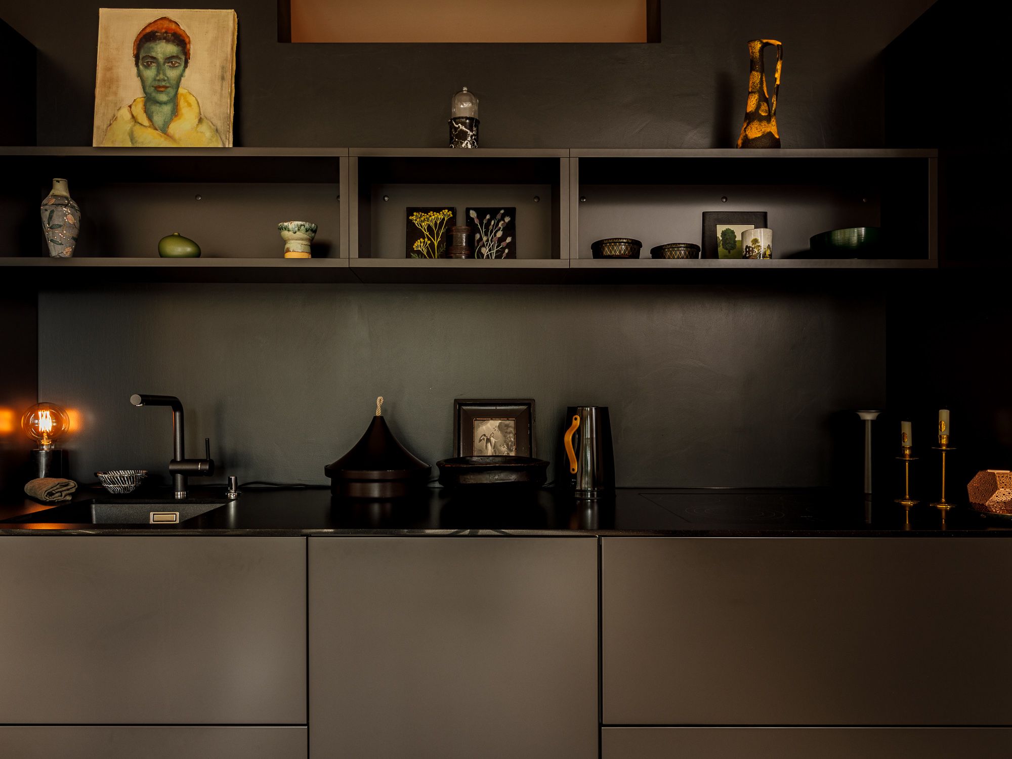 Premium built-in kitchen with high-end appliances 