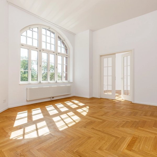 Living room window door radiator
