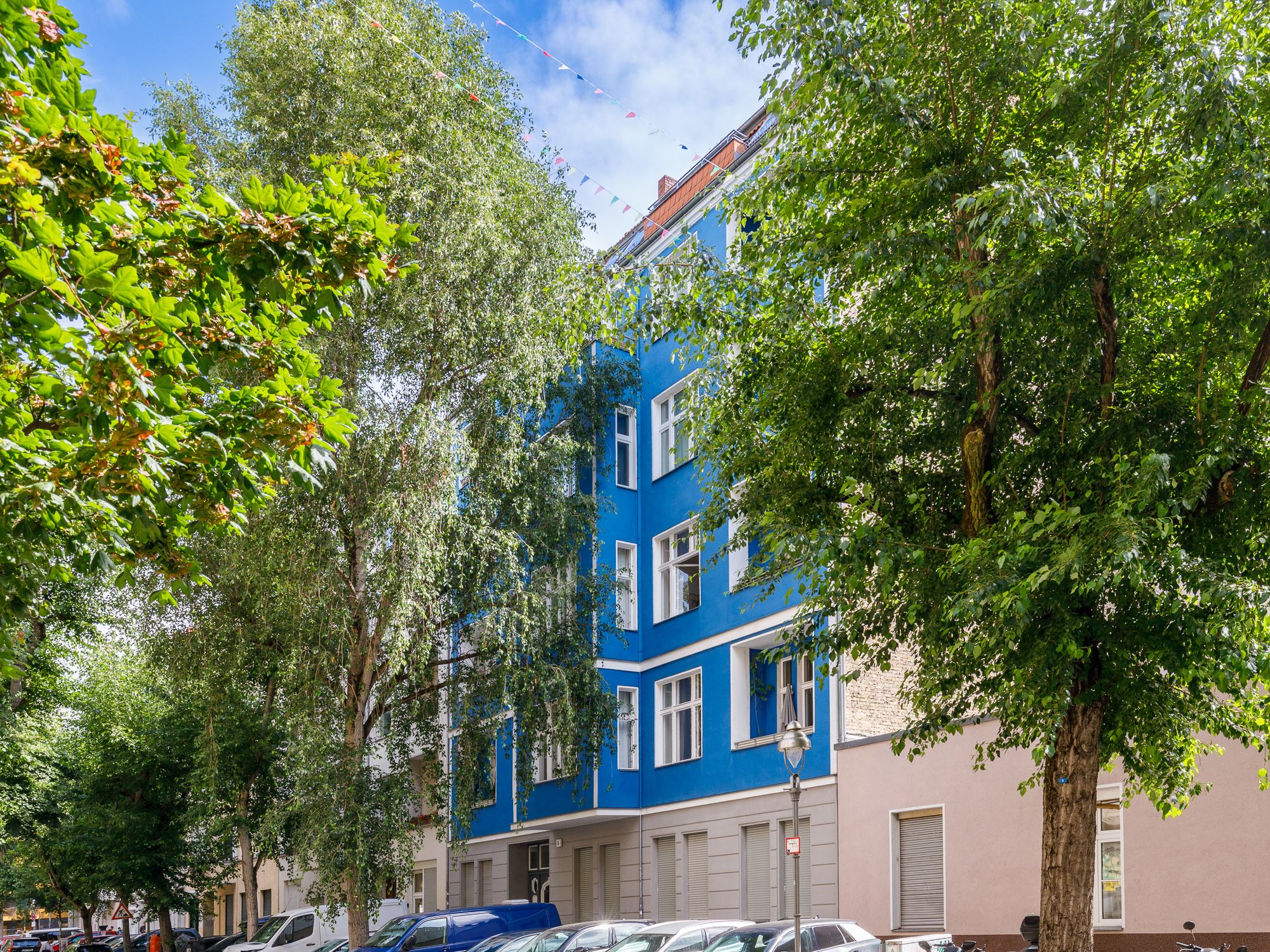 Ansicht auf das Haus von der Straße