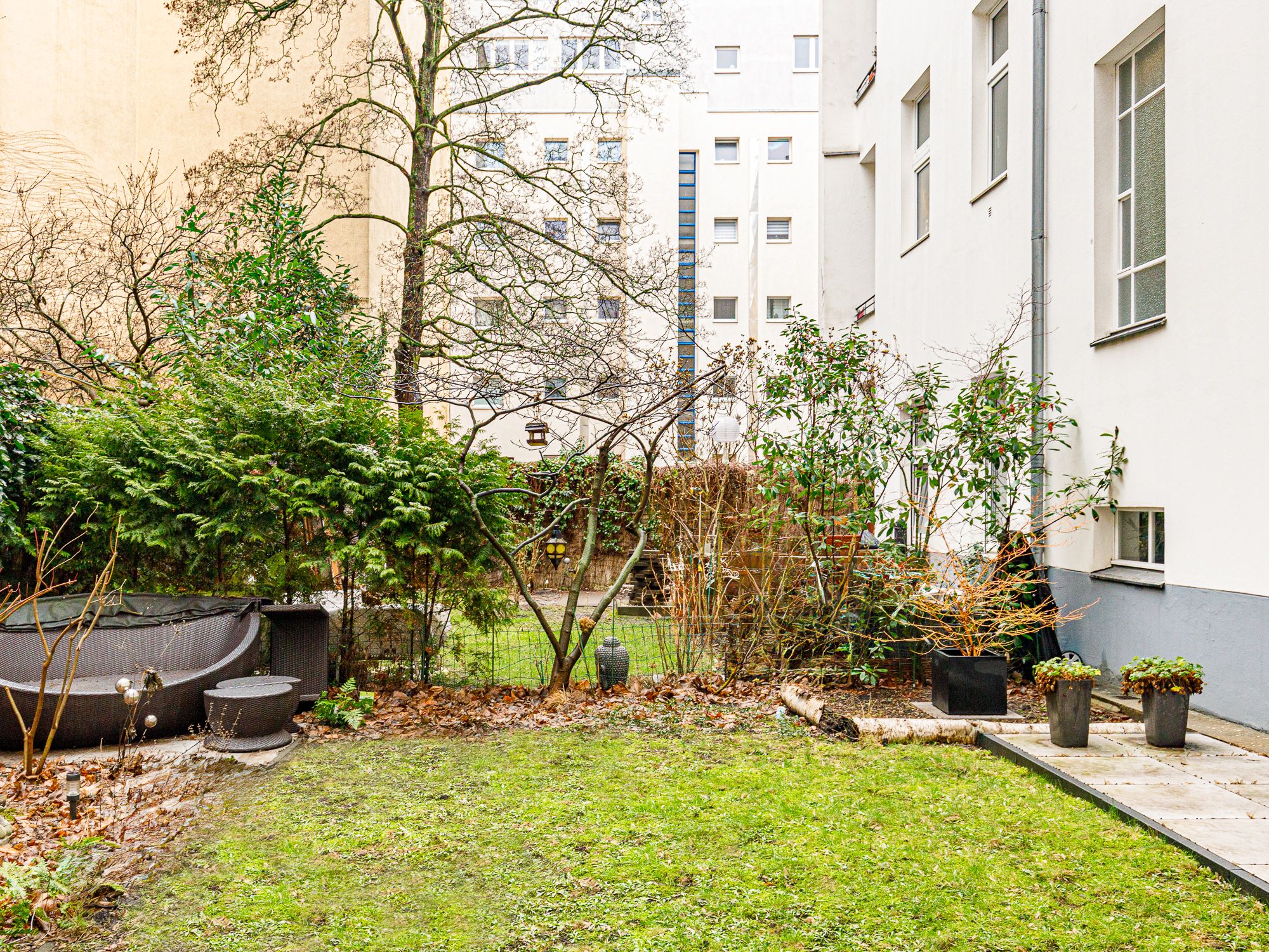 Privater Gartenbereich im Hinterhof 