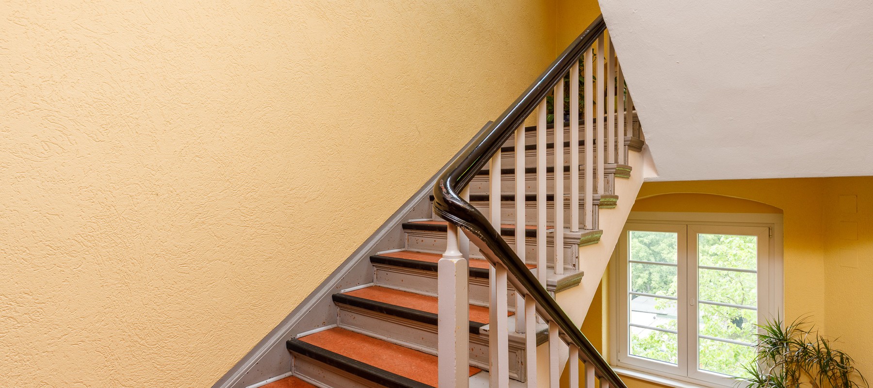 Staircase with linoleum flooring Staircase with linoleum flooring