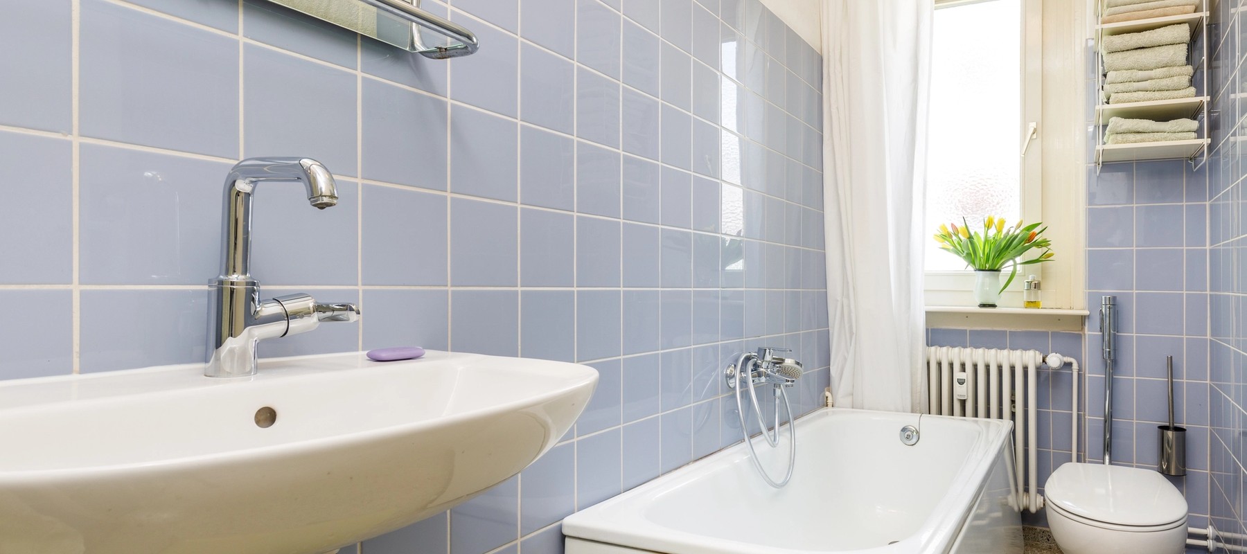 Wannenbad mit nostalgischem Flair Wannenbad mit nostalgischem Flair