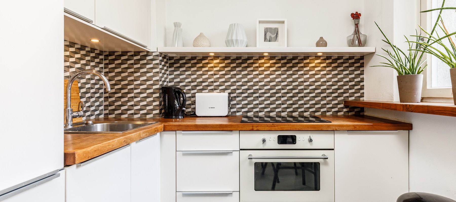 Modern kitchen with appliances Modern kitchen with appliances