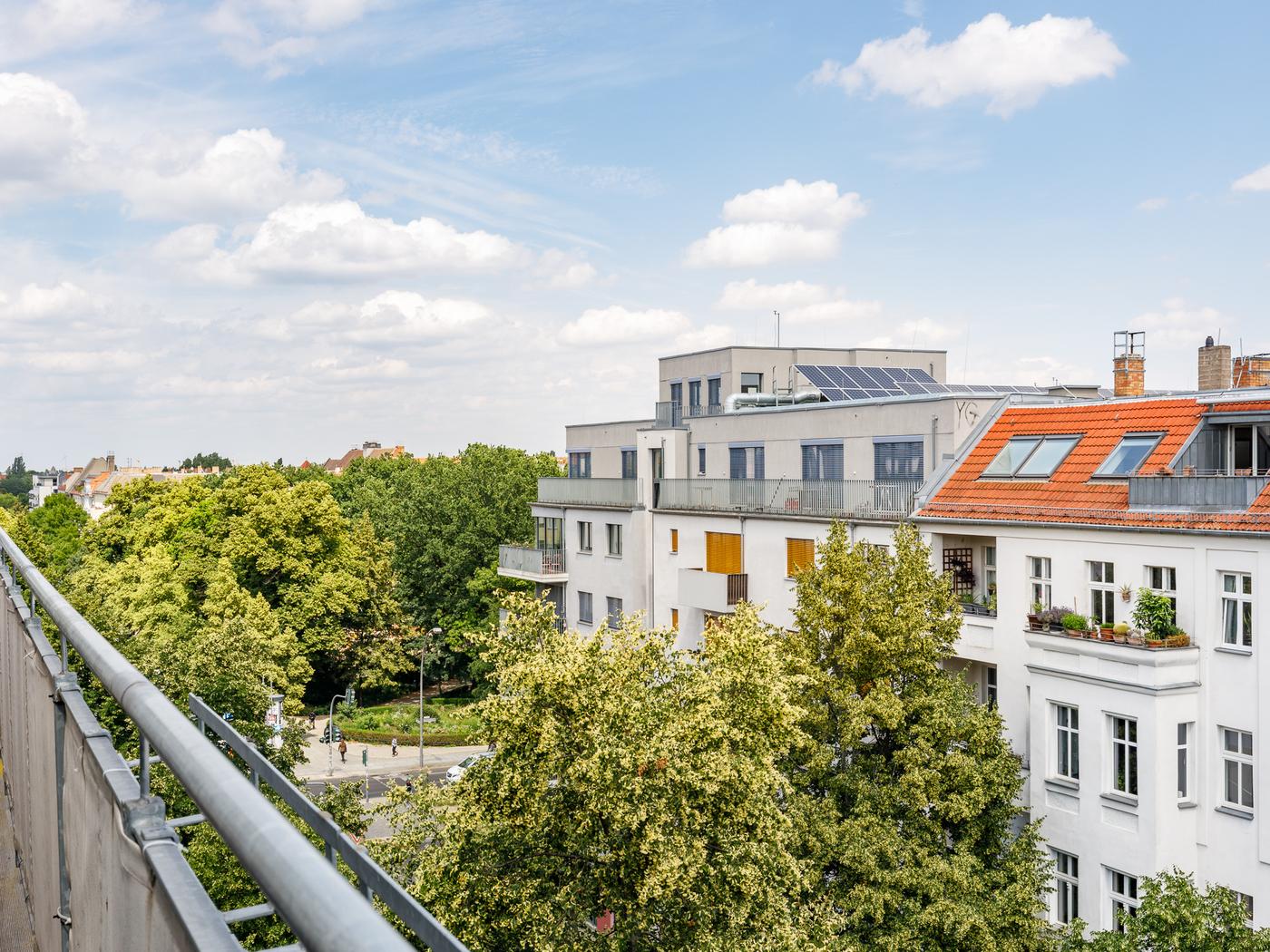 Ausblick von der Terrasse über das Gleimviertel Ausblick von der Terrasse über das Gleimviertel