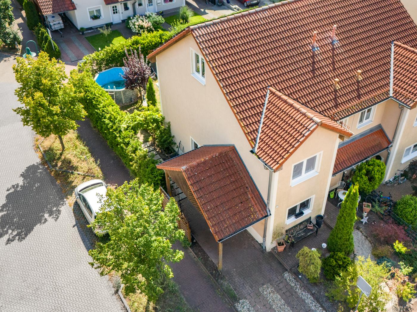 Ansicht des Hauses aus der Luft Ansicht des Hauses aus der Luft