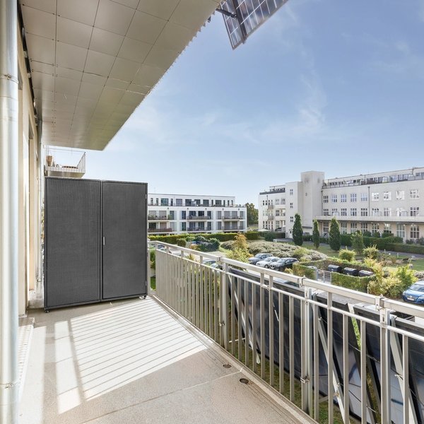 roof terrace sun lounger plants privacy screen