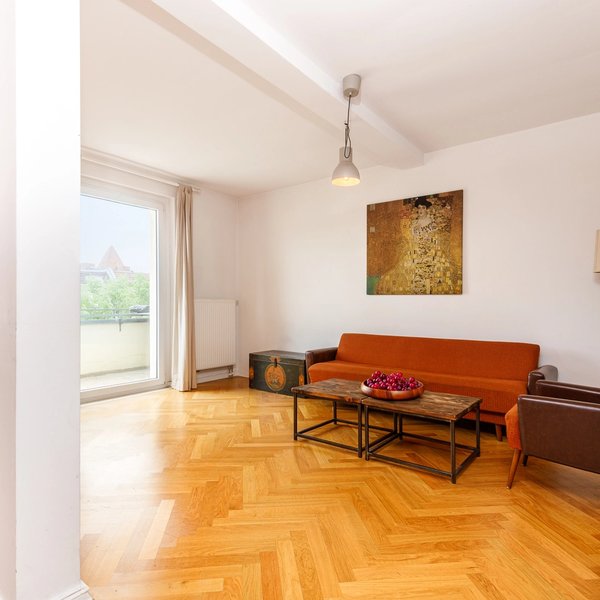 Living room sofa armchair balcony parquet
