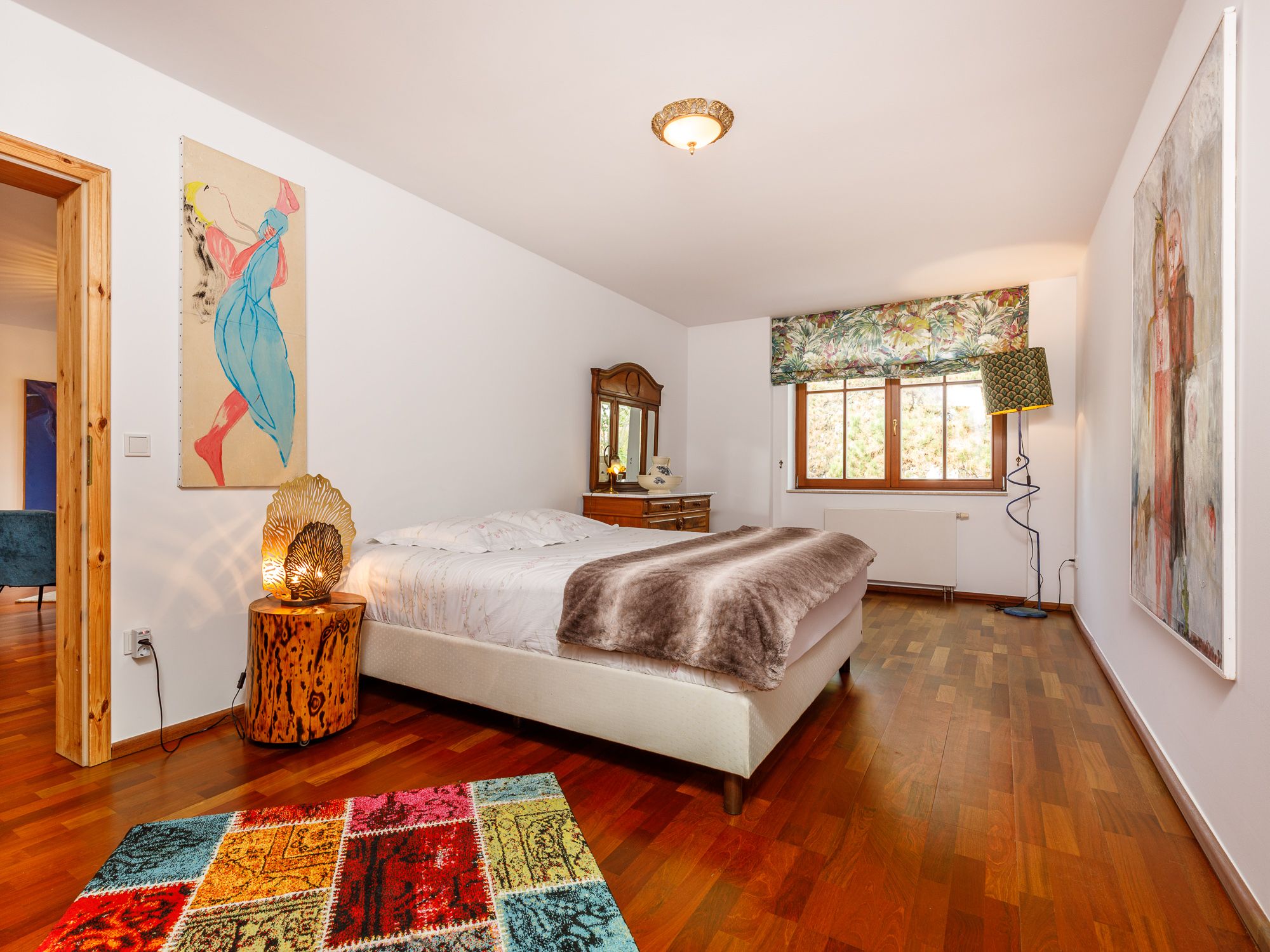 Bedroom with a view of the Teltow Canal 