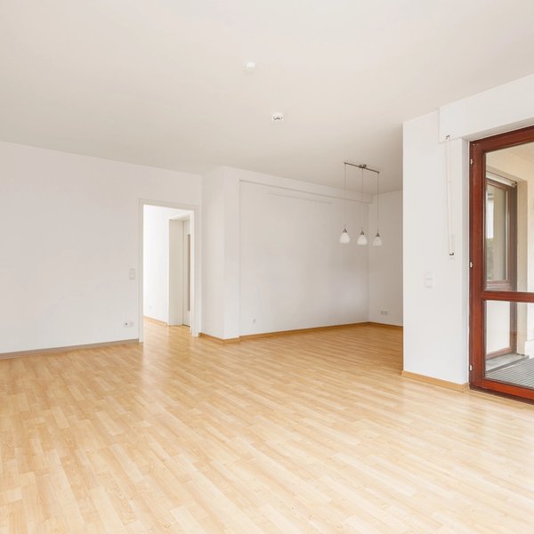 Living room parquet door terrace