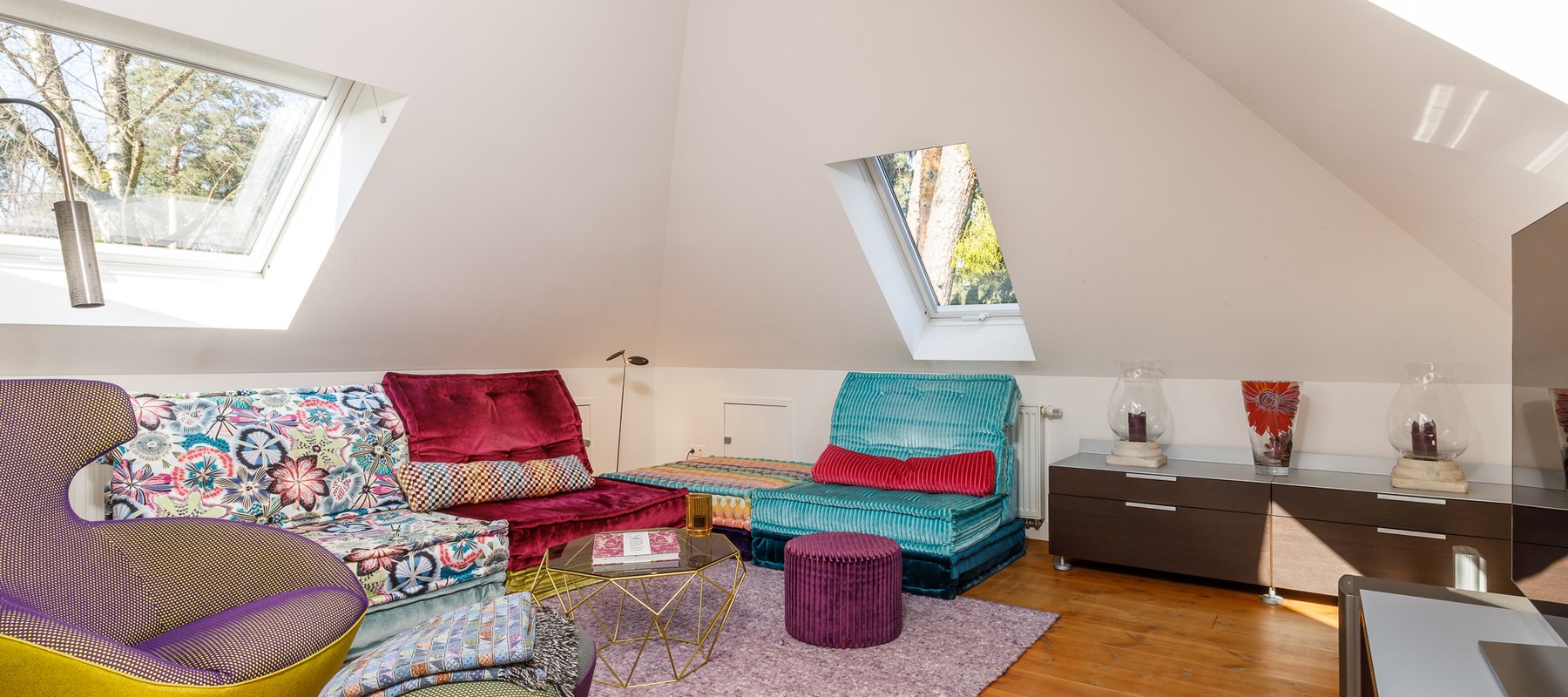 Converted attic with living area Converted attic with living area