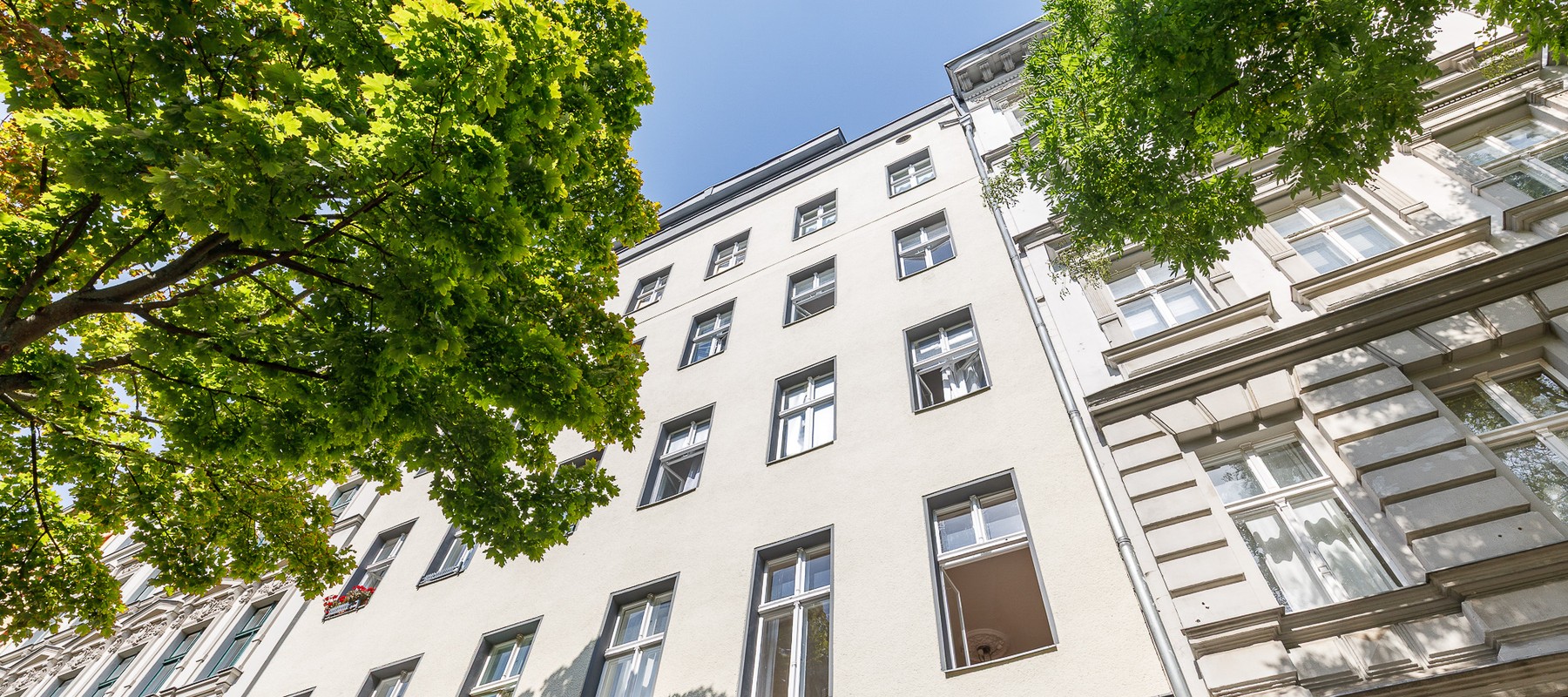 Renovated apartment building in the Bergmannkiez neighborhood Renovated apartment building in the Bergmannkiez neighborhood