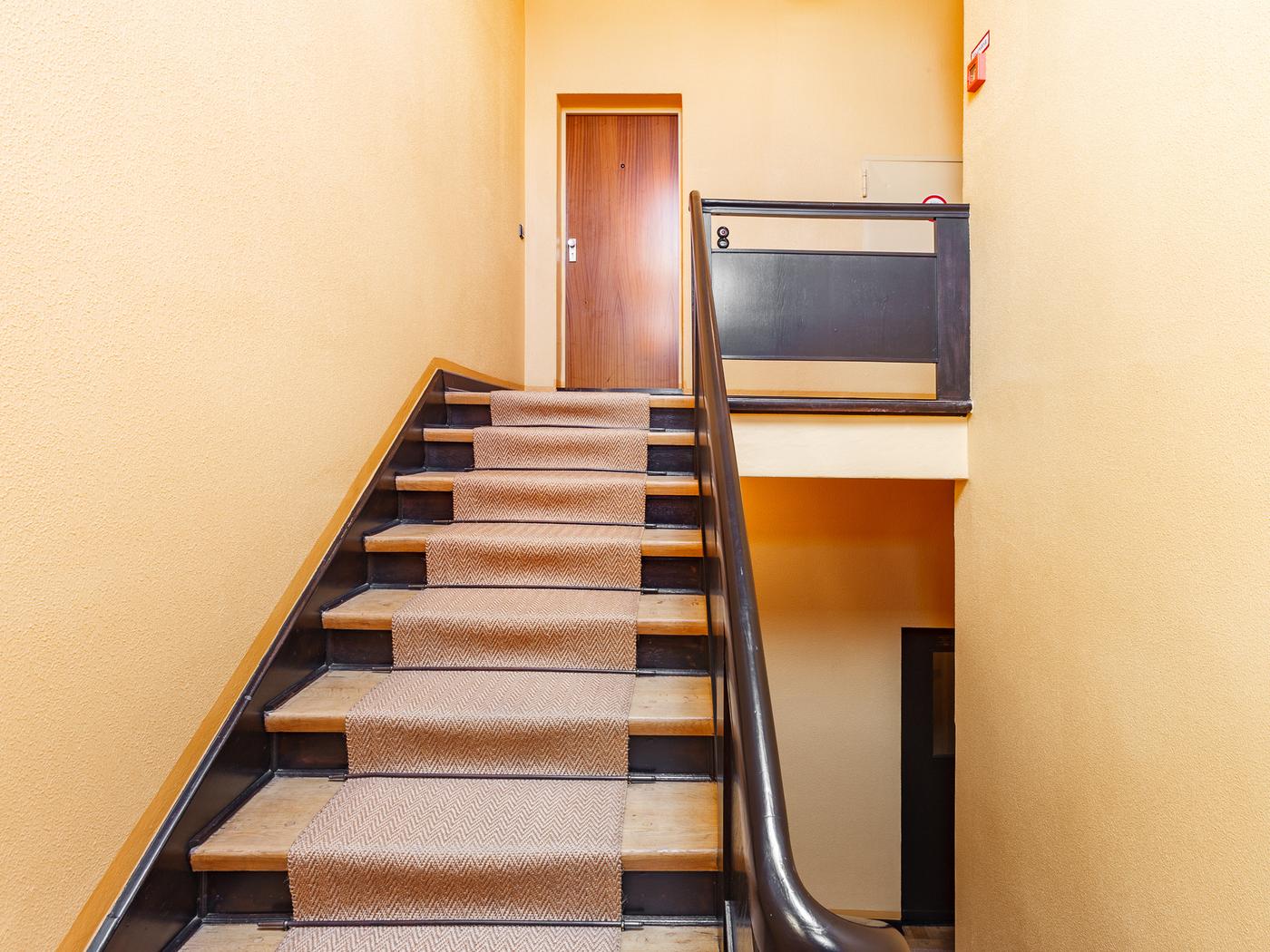 Gepflegtes Treppenhaus mit Sisal-Teppich Gepflegtes Treppenhaus mit Sisal-Teppich