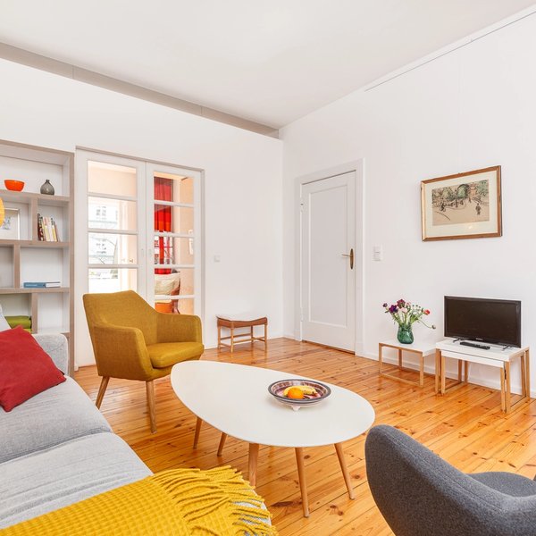 Living room sofa television table