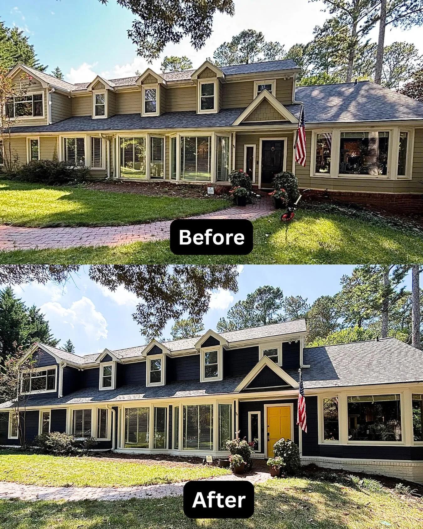 Whole house exterior transformation in Sandy Springs by OVO Painting