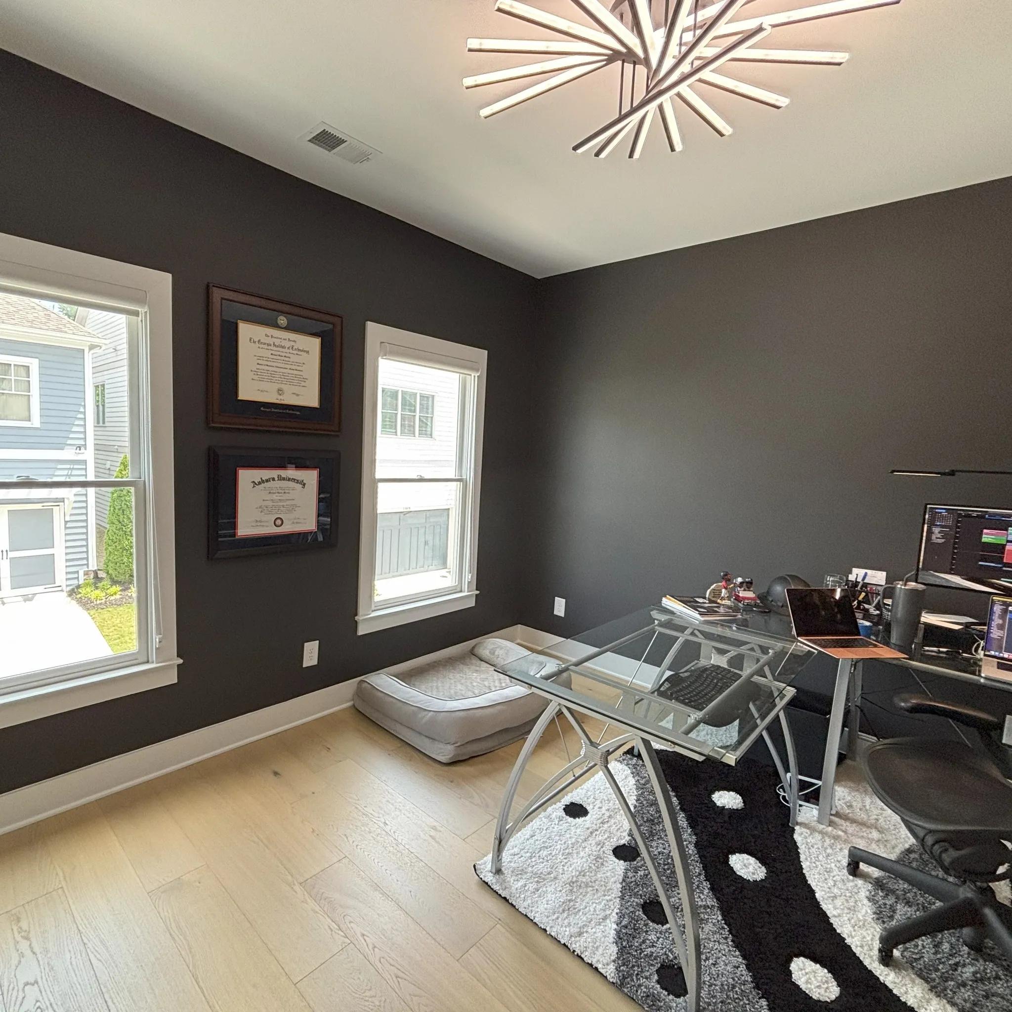 Modern gray office walls painted by OVO Painting in Sandy Springs