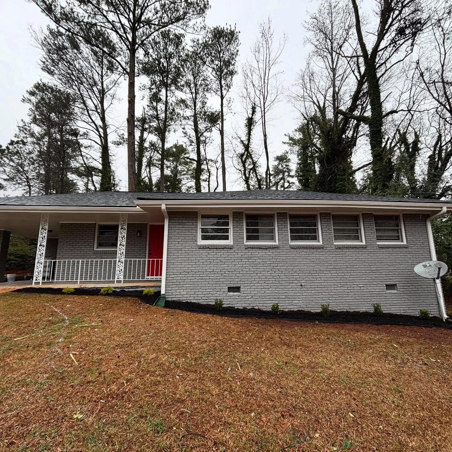 Grey brick refresh in Atlanta by OVO Painting