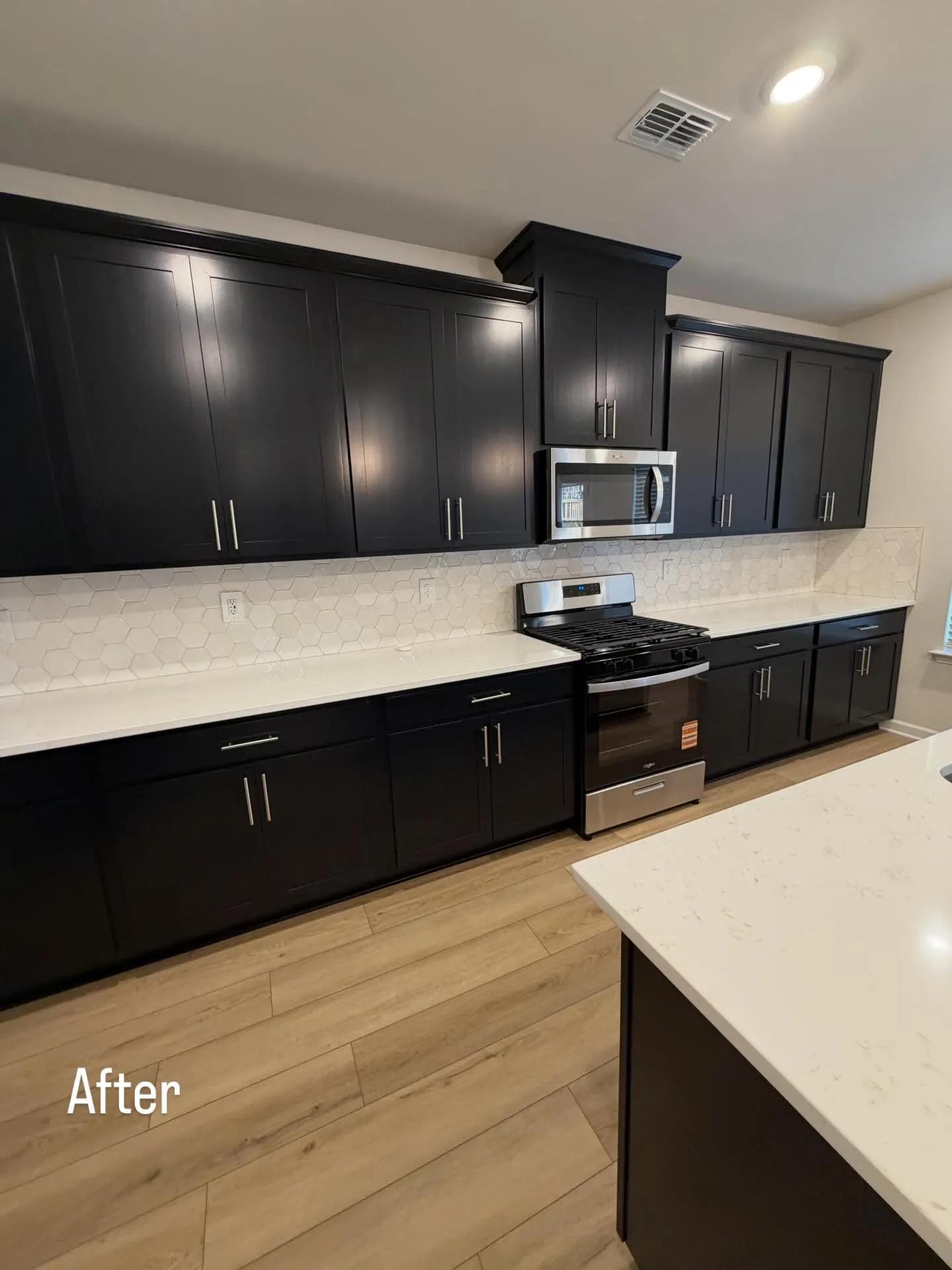 Cabinet transformation in Brookhaven by OVO Painting