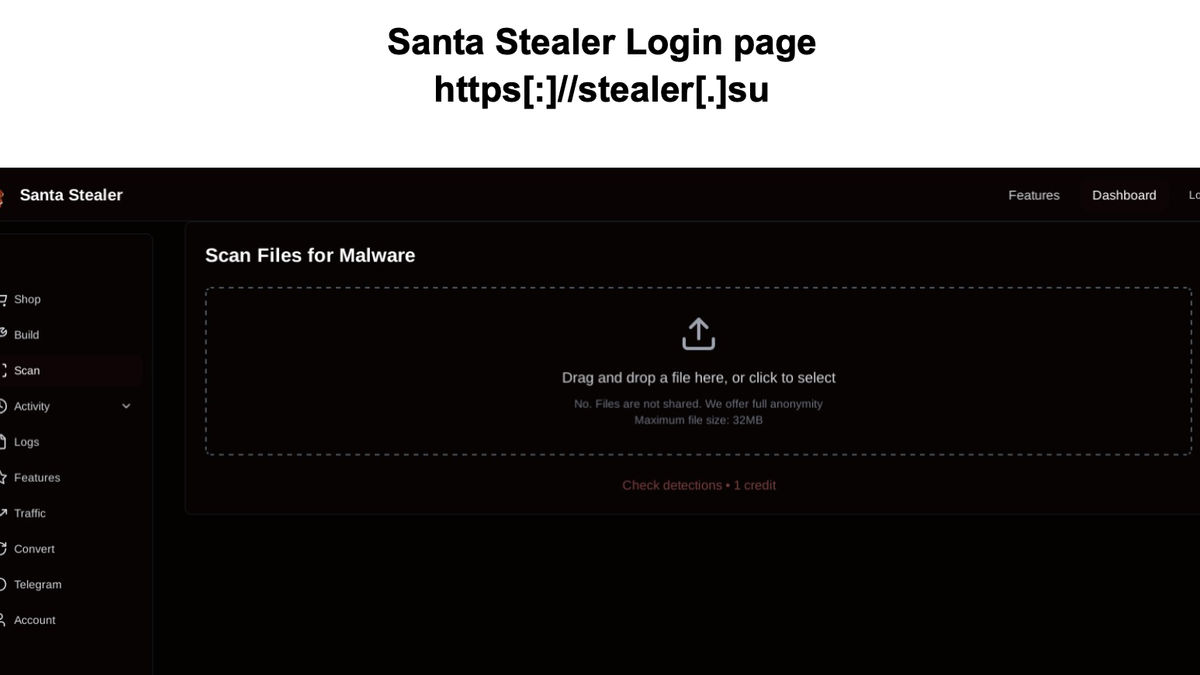 π
SantaStealer: Inside a New MaaS Information Stealer Targeting Credentials, Crypto, and Digital Assets