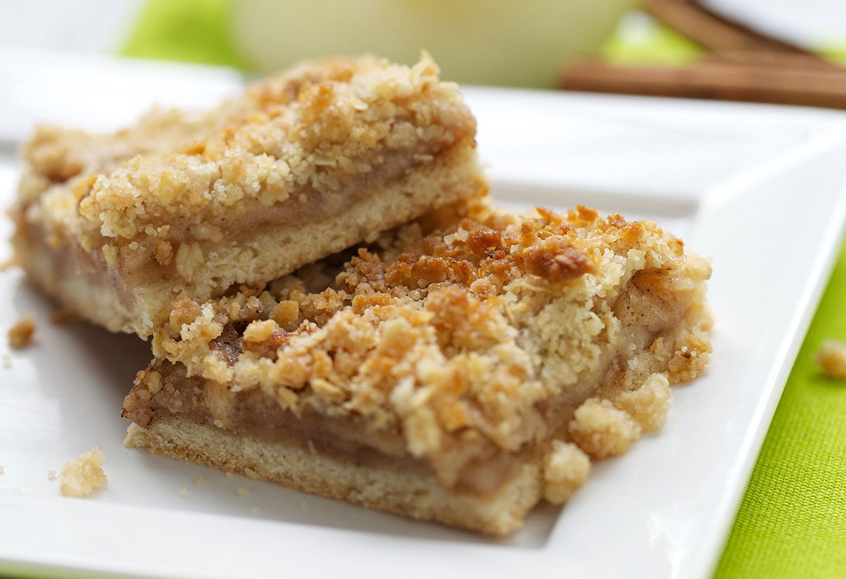 Cuadrados de manzana con crumble