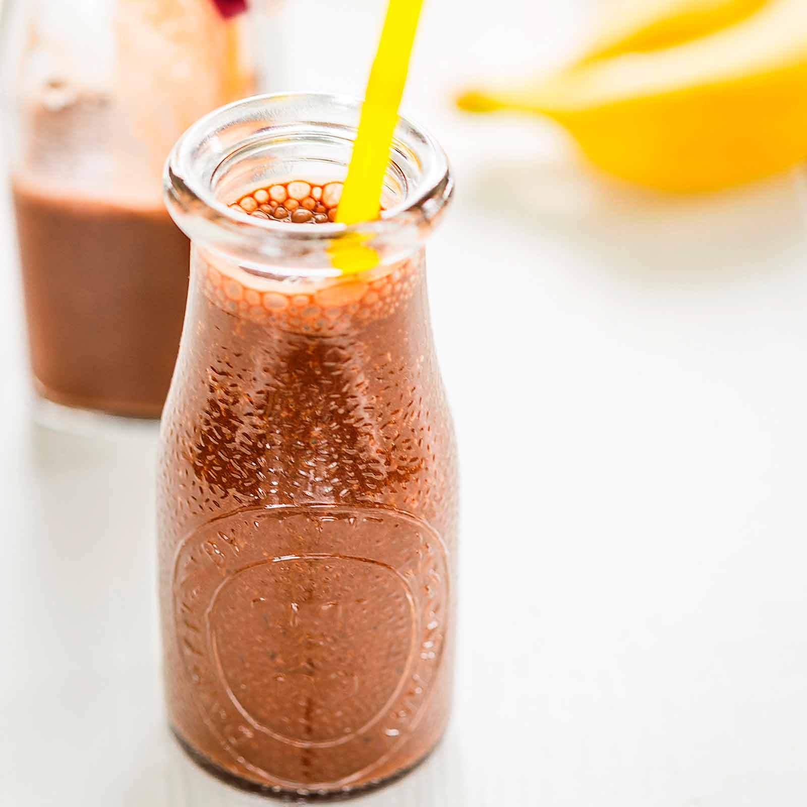 Milkshake de banana y chocolate
