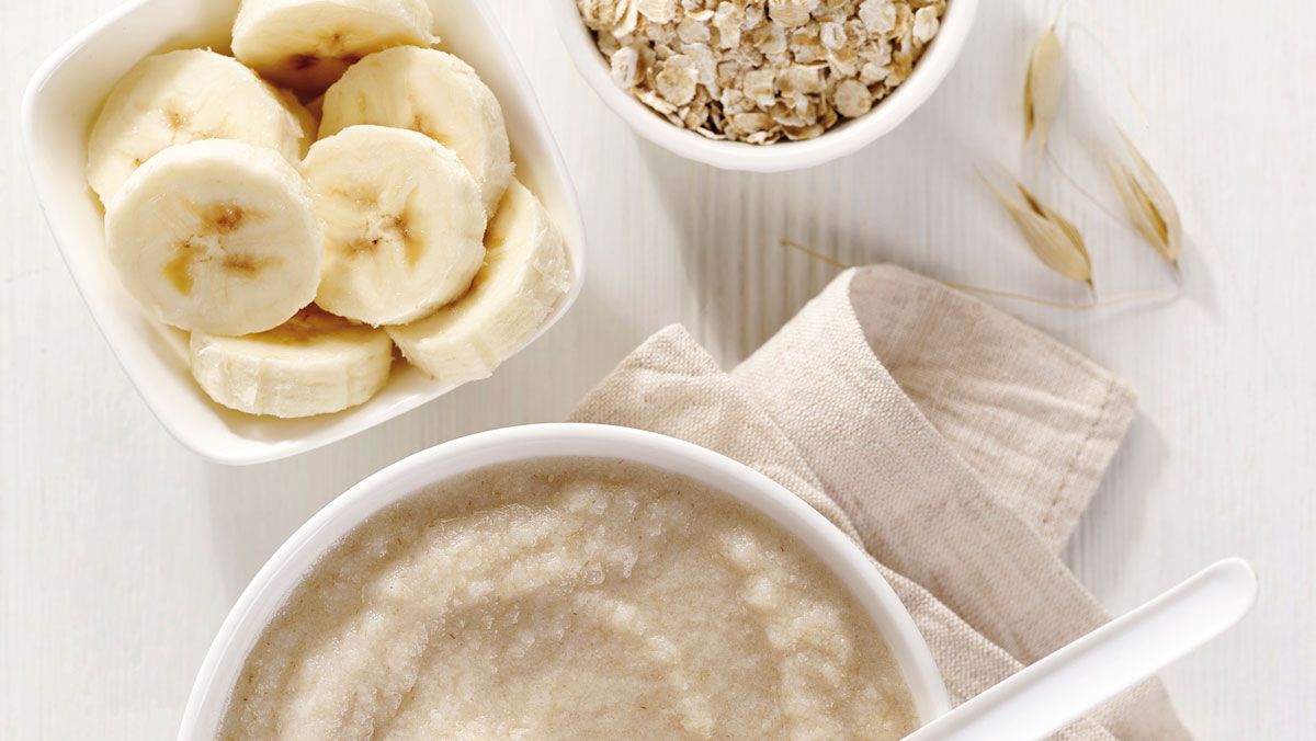 Papilla de avena y banana