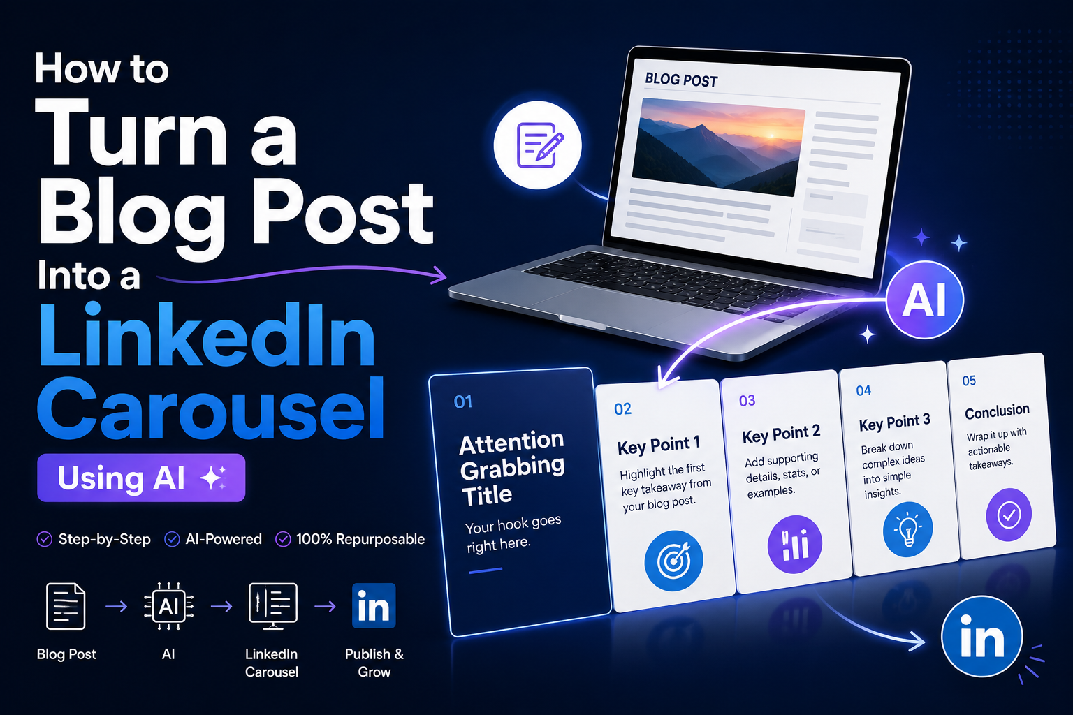 How to Turn a Blog Post Into a LinkedIn Carousel Using AI (Step-by-Step Guide)