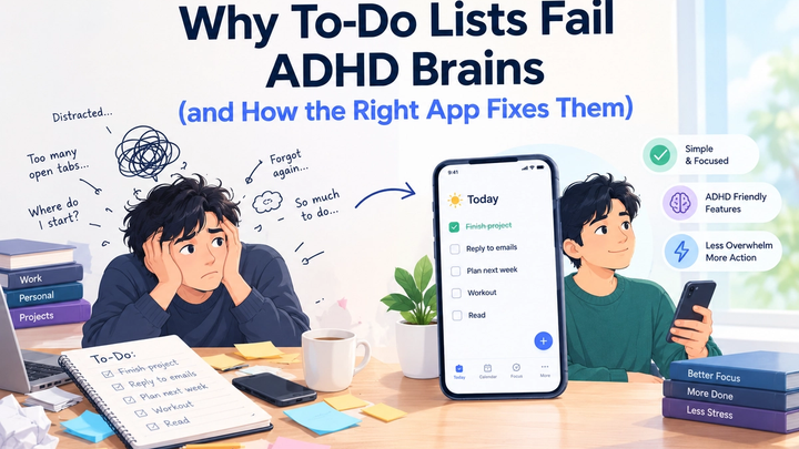 Why To-Do Lists Fail ADHD Brains (and How the Right App Fixes Them)