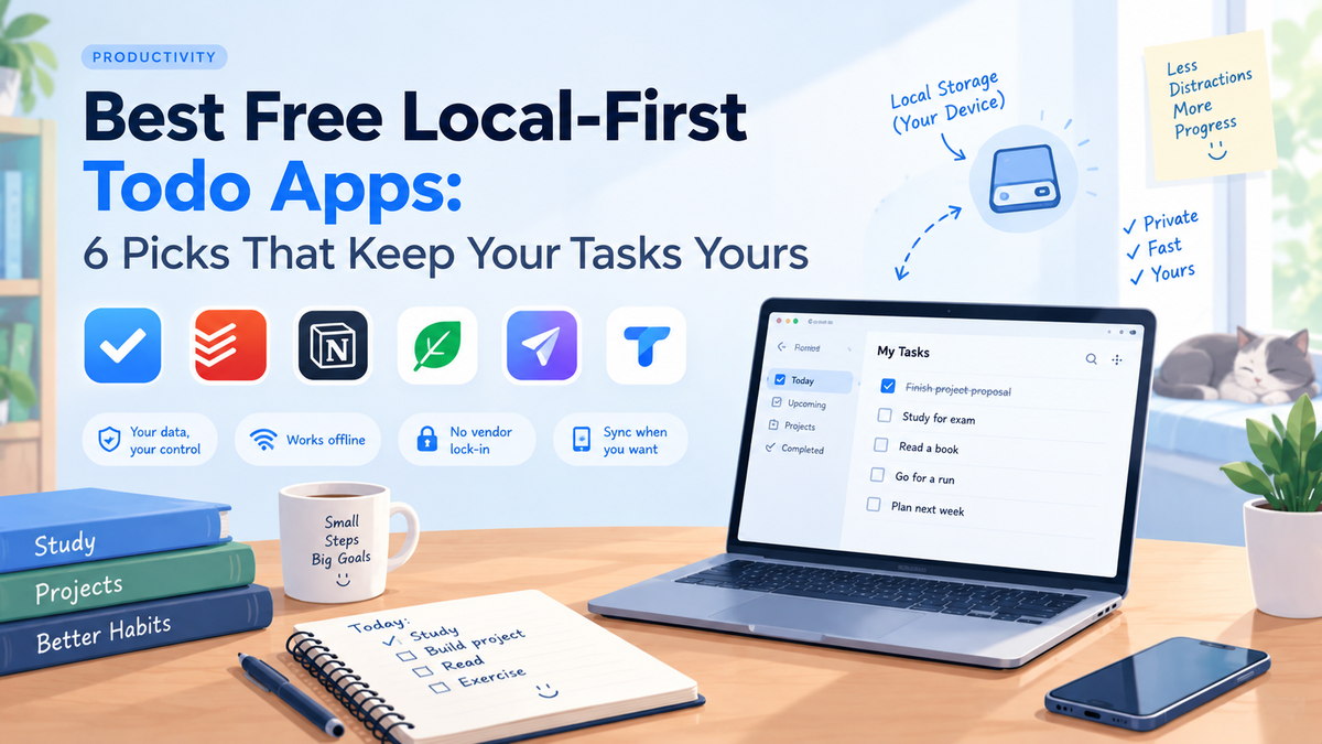 Best Free Local-First Todo Apps: 6 Picks That Keep Your Tasks Yours