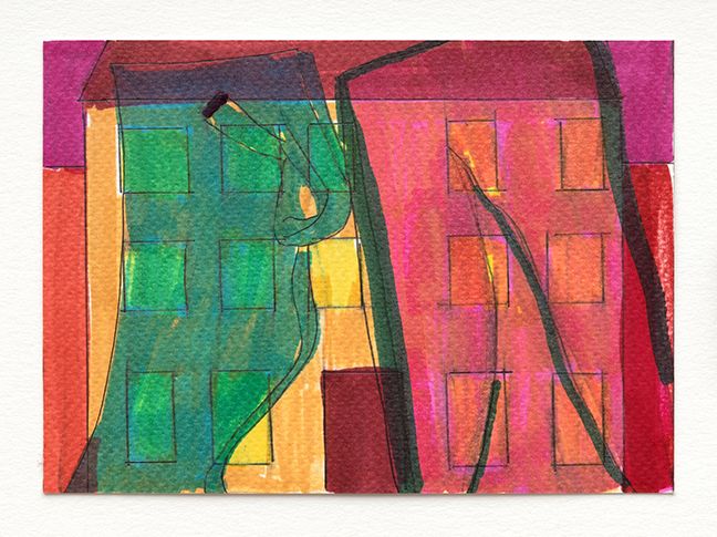 Gabriel Hartley, Ashwin (Study), 2016, felt tip and pencil on paper, framed size: 12 1⁄4 × 11 1⁄4 in. (31.12 × 28.57 cm.) 