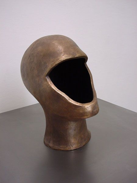 Valie Export, Heads-Aphãrese, 2002, bronze on metal stands, 10.62 x 5.5 x 9.84 in.