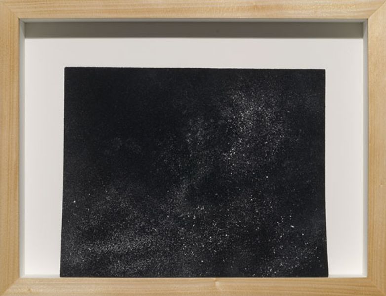 Hany Armanious, Wall Rubbing, 2007, clogged sandpaper, 12.2 x 16 in. / 31 x 40.5 cm. (framed dimensions.) HA_FP1020