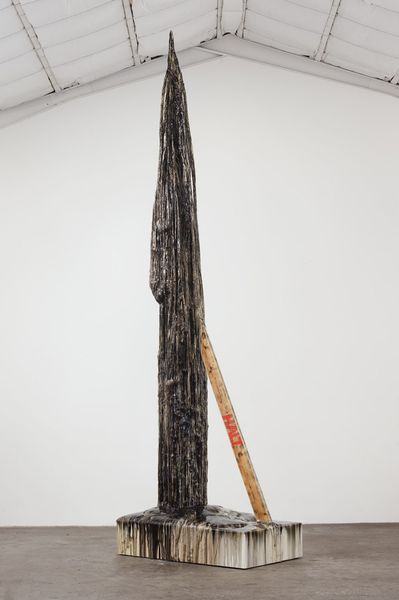 Sterling Ruby, Monument Stalagmite/Halt, 2012, PVC pipe, foam, urethane, wood, spray paint and formica, 208 1/2 x 40 x 64 in. (529.6 x 101.6 x 162.6 cm.,) SR_FP2374