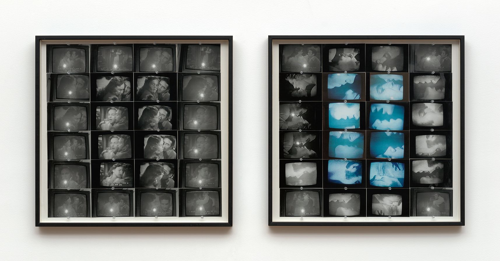 Ellen Cantor, Hold Me My Love, I Want to Die With You, 1996, photo collage, diptych, framed, 27 x 26 1/2 in. each, unique, EC_FP3564