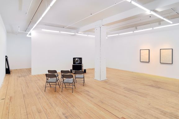 Lars Laumann, 2010, installation view, Foxy Production, New York