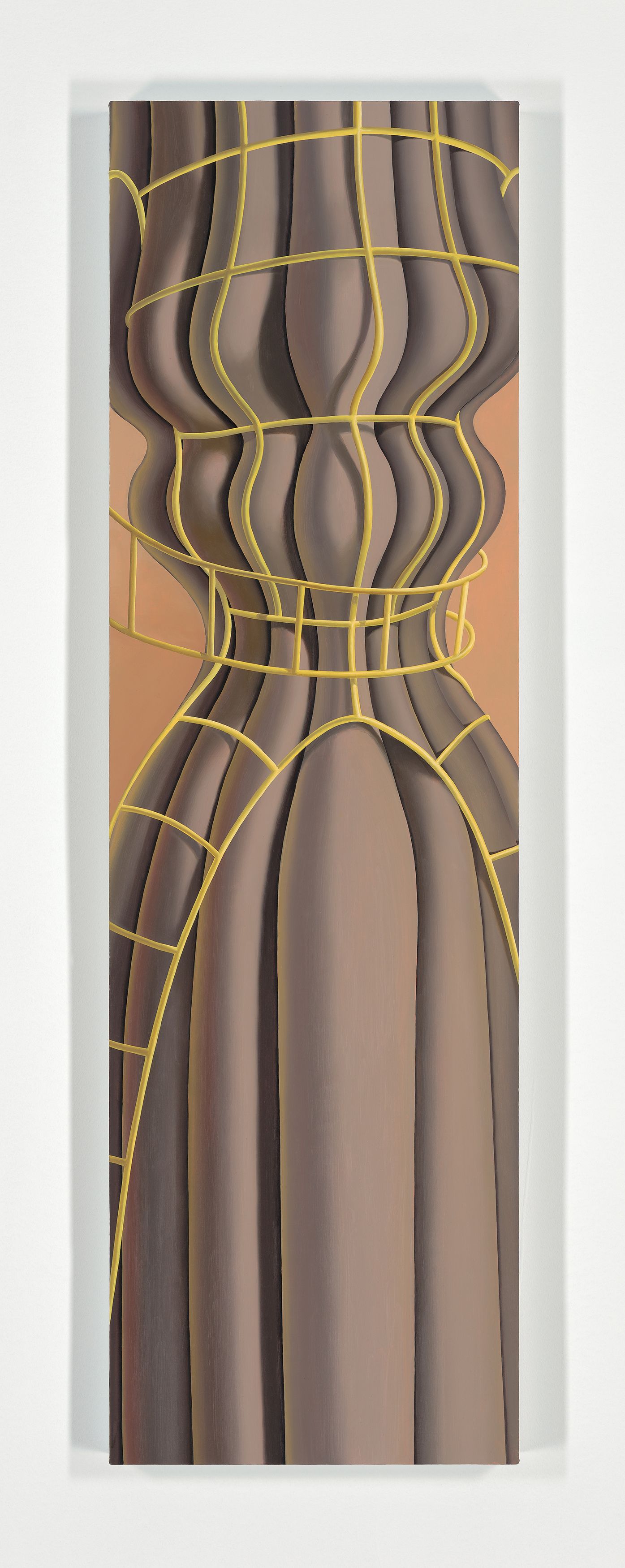 Sascha Braunig, Cinch, 2016, oil on linen over panel, 50 x 15 in. (127 × 38.1 cm.) 