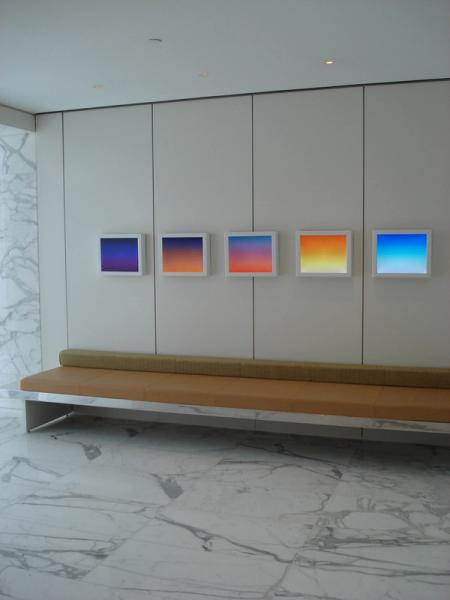 Michael Bell-Smith, Moving, Endless (Samples), 2008, 5 digital lightboxes with digital files, 15 x 18 in. (38 x 45.7 cm.) each (overall dimensions variable), Edition of 3 with 2 AP. MBS_FP1066