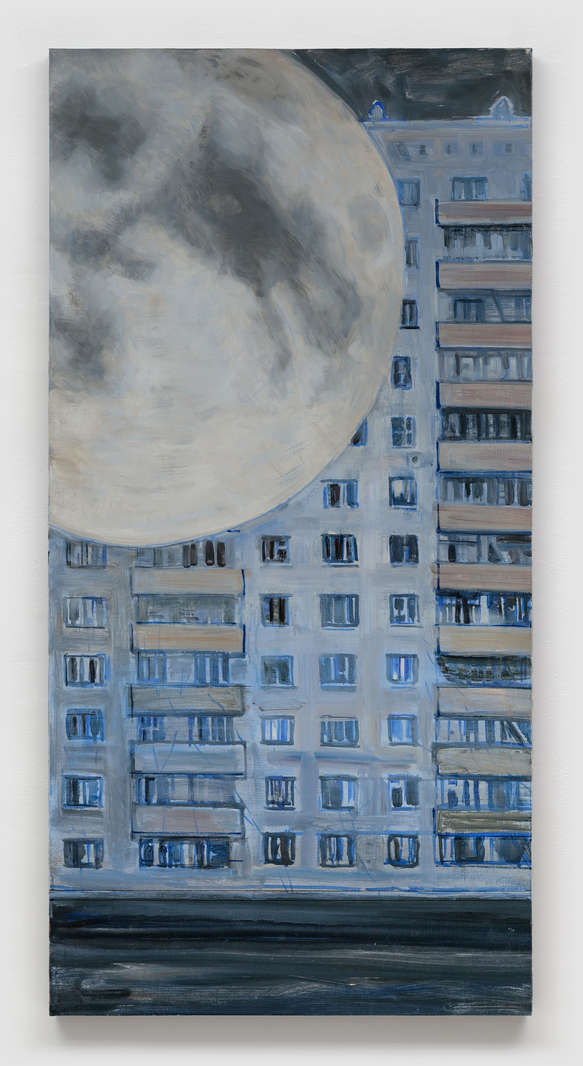 Olga Chernysheva, Satellite, 2021, oil on linen, 100 x 50 cm (39 3/8 x 19 5/8 in.)