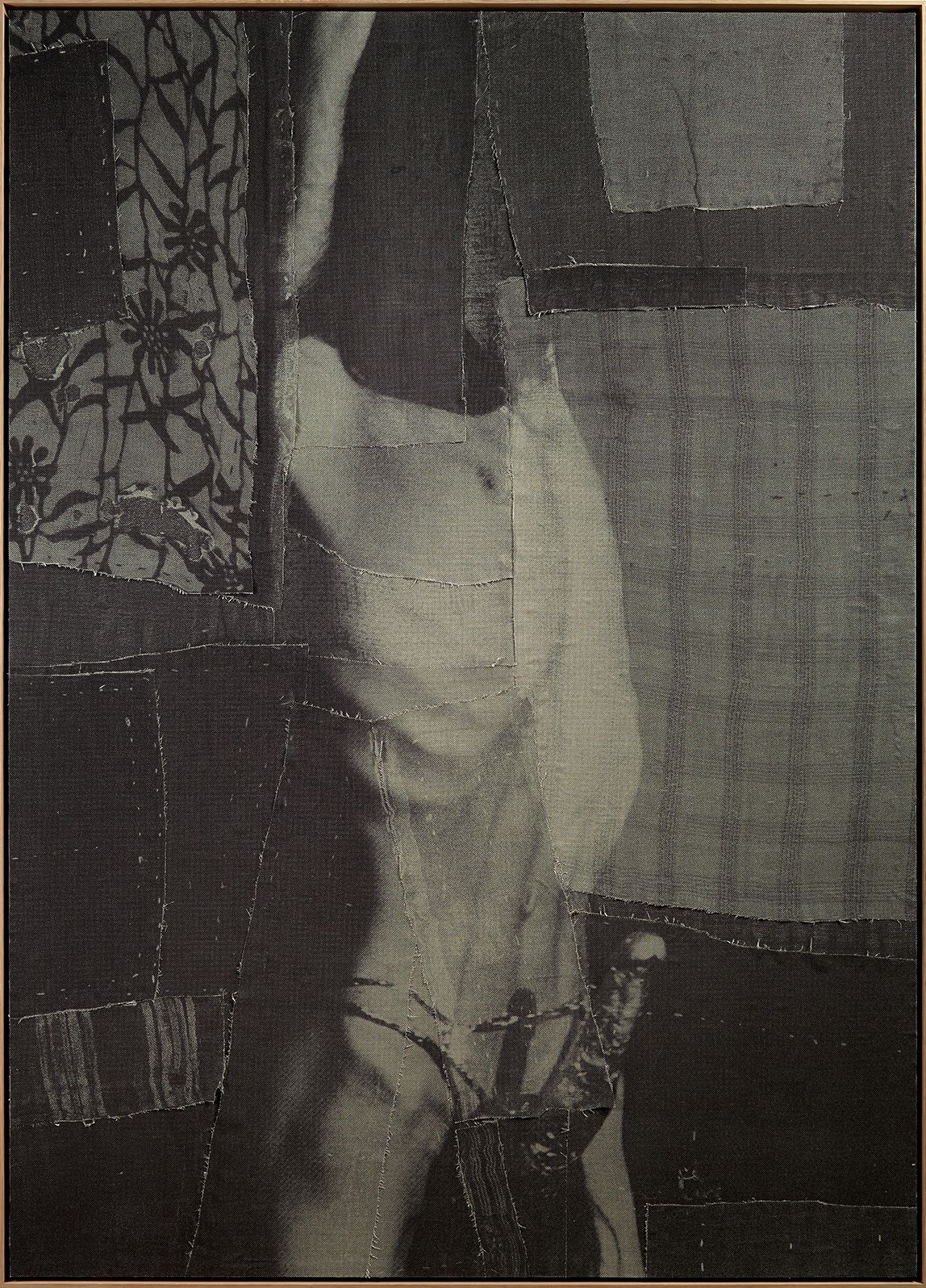 David Noonan, Untitled, 2013, silkscreen on linen collage, 204 × 146 cm ( 80.31  × 57.48  in.)