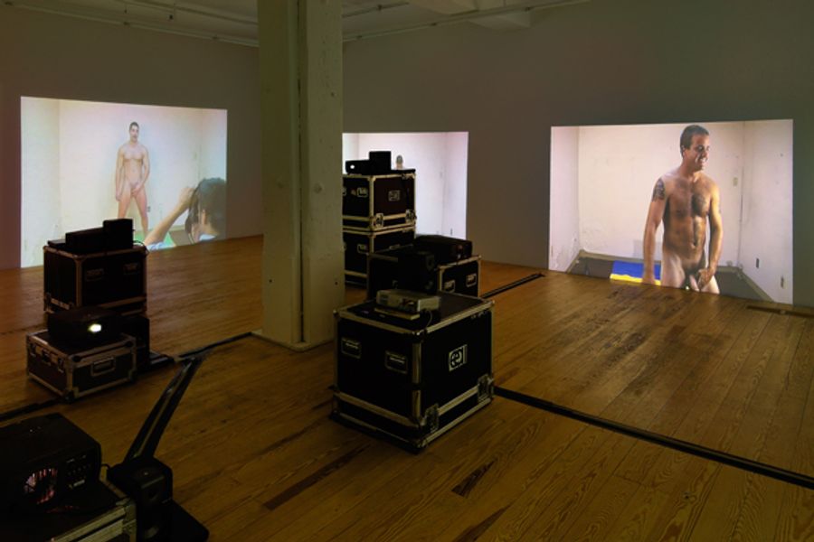 Installation view, Foxy Production, New York. Photo by Mark Woods.